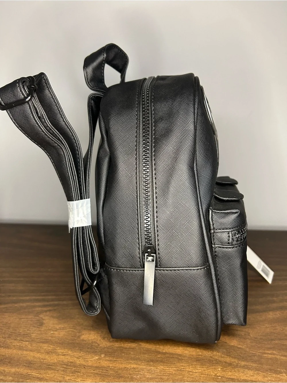 Marc Tetro French Bulldog Mini Backpack Black Vegan Leather NWT